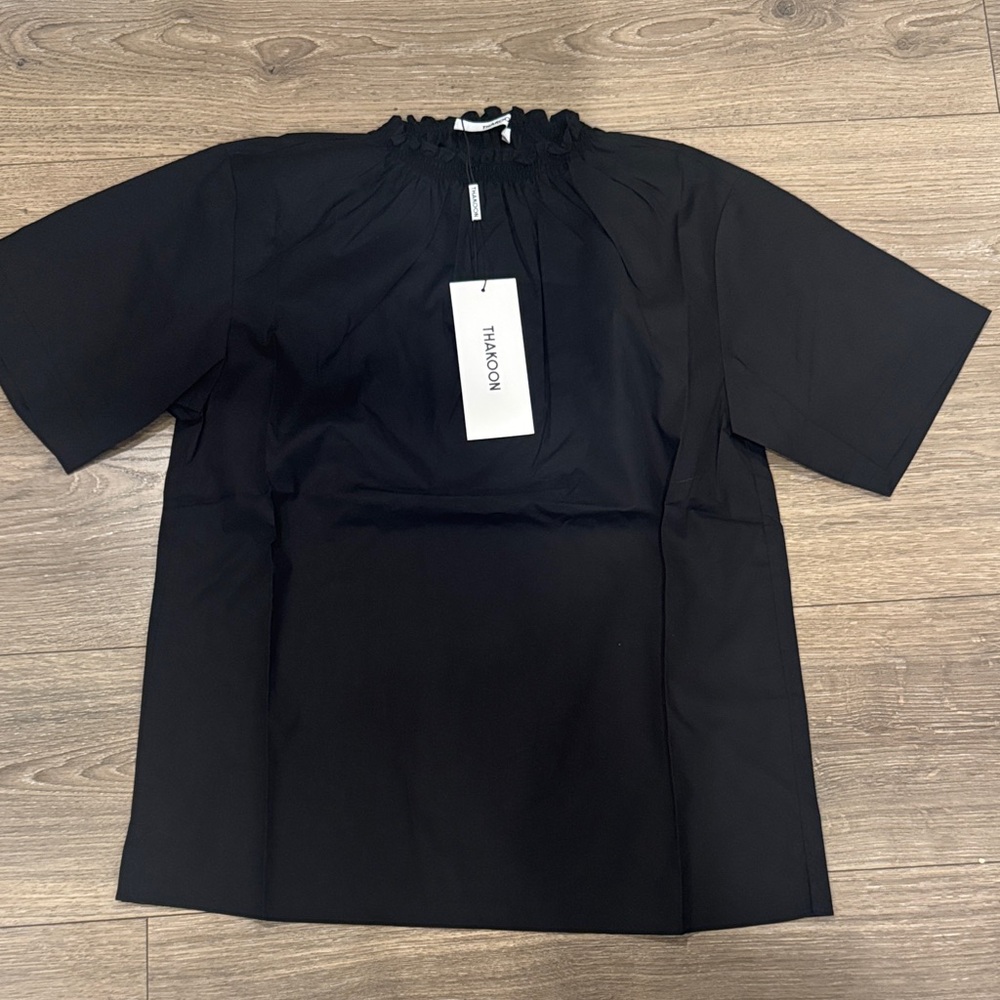Thakoon Black Short Sleeve Women's Top